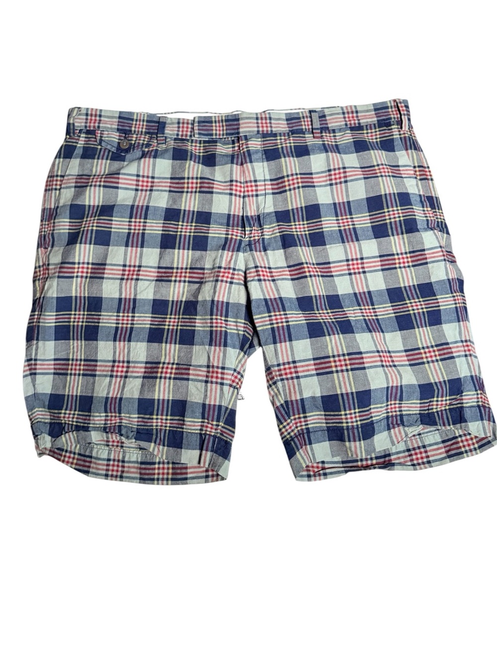 Polo Ralph Lauren Mens Authentic India Madras Plaid Shorts Navy Red 38